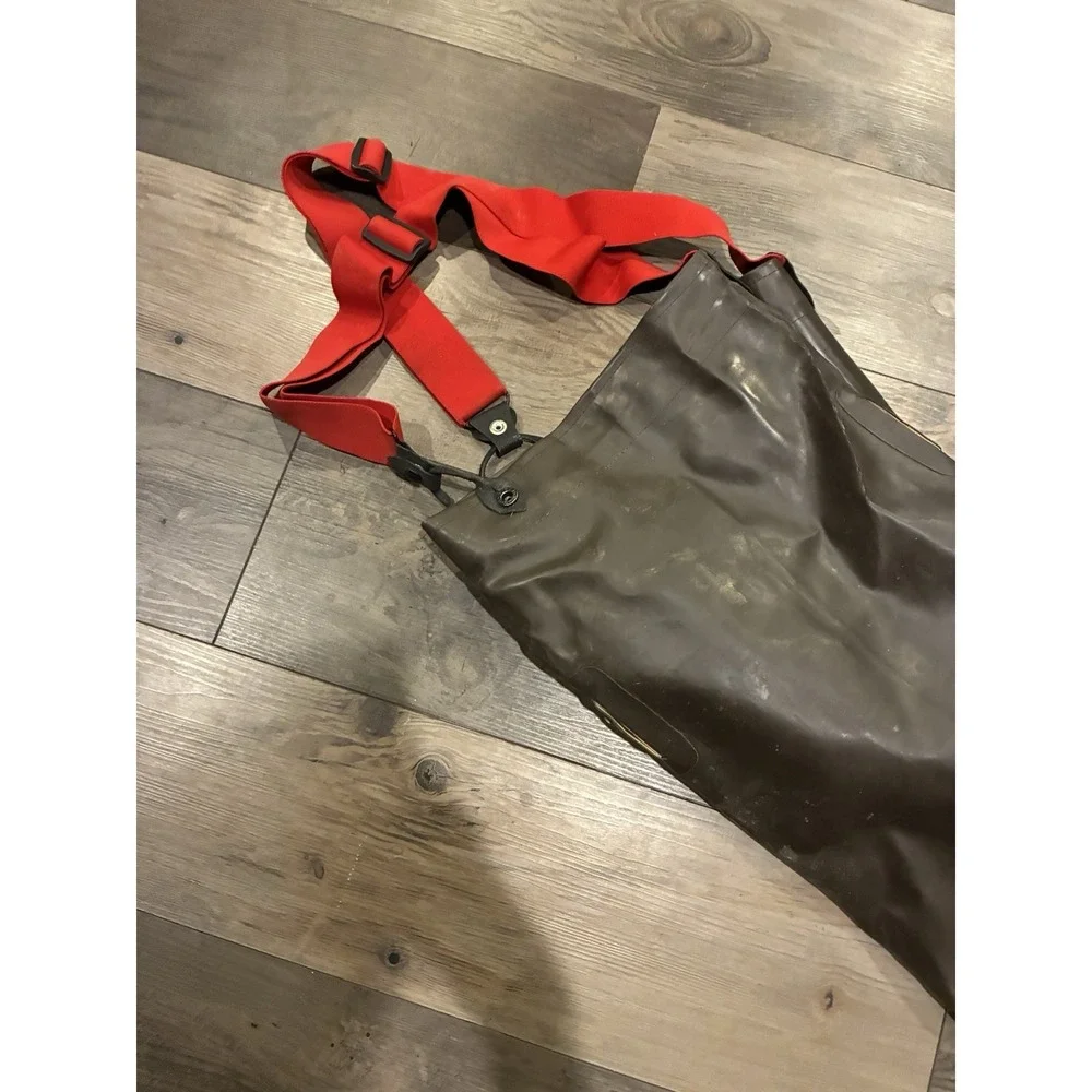 Ranger A207 Insulated Rubber Chest Waders Size 12 Cleated Boots Fishing Hunting
